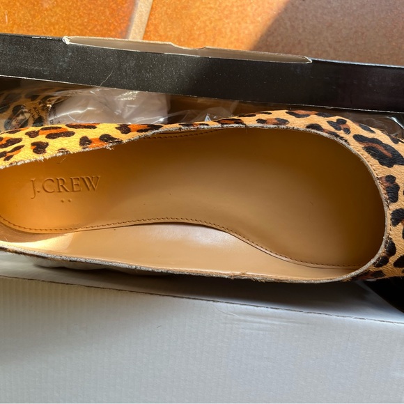 J Crew Lily Lepard Calf Haircovered, low heel, rounded toe - Picture 2 of 5